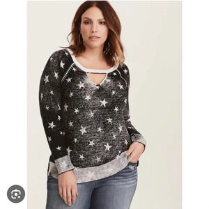 Torrid star cut out sweater